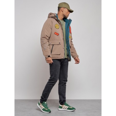 Winter male jacket, size 56, brown color-2