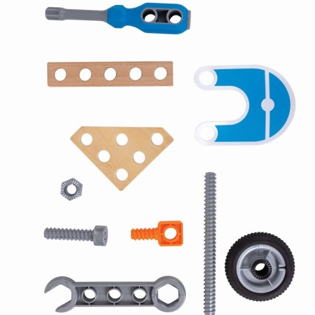 Game set for assembling motorcycles Hape "Designer in a suitcase"-2