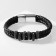 Bracelet Skin "Claws" 2 threads, silver-black color, 21 cm