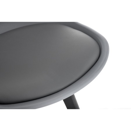 Plastic stool Bonuss array/eco -leather/plastic, black/gray 49x57x82 cm-4
