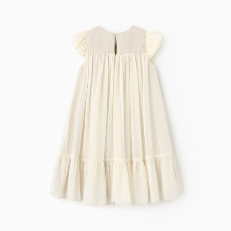 Платье для девочки MINAKU: PartyDress, цвет молочный, рост 122 см-16