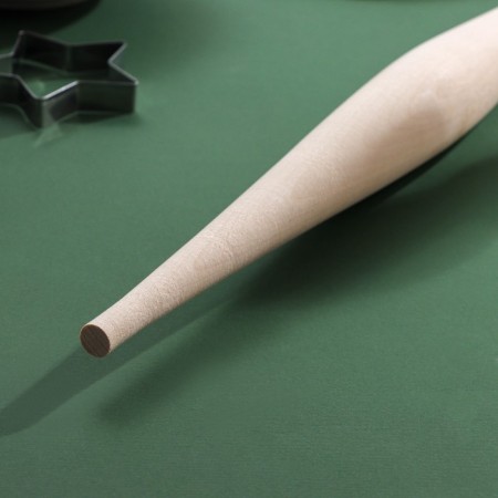 The rolling pin of the “spindle”, length 50 cm, larger D = 4.3 cm, smaller d = 1 cm, birch-1
