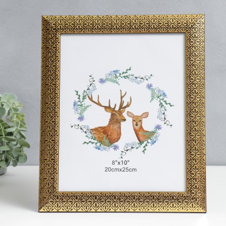 Photo frame plastic 20x25 cm "Golden petals of chamomile" black 29.5x24.5 cm