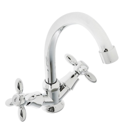 Accoona A5678 kitchen mixer, two -wound, silumin, chrome