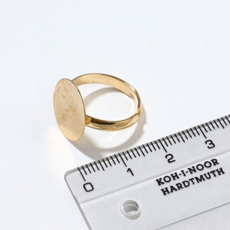 The base for the ring adjustable with the platform (set of 5 pcs.), 15 mm, color gold-2