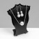 Standing for pendants, chains, earrings 10 × 4.3 × 12 cm, black color