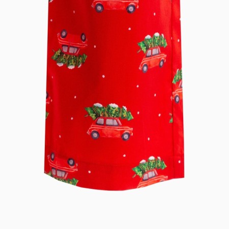 Pajama New Year's Women's KAFTAN cars, red color, size 52-54-9