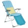 Stezlong chair with mattress and decorative pillow, turquoise color