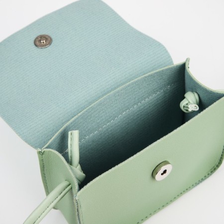 Baby bag on magnet, long belt, green color-2