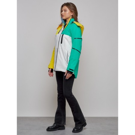 Ski jacket female, size 44, yellow color-1