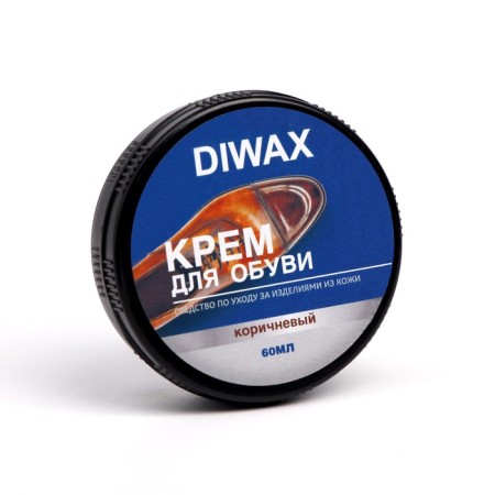 Shoe cream DIWAX, in a bank, brown color, 60 ml