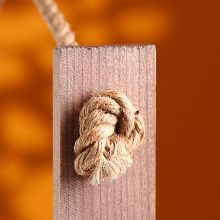 Kashpo wooden 28 × 15 × 30 cm "AROMA", handle rope, aged oak-4