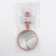 Mirror with a handle, D mirror surface 12 cm, pink color