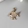 Decor for creativity metal, rhinestones "fish" gold 1.9x1.8 cm
