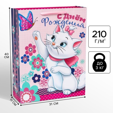 Gift package "Happy Birthday!" 31x40x11 cm, packaging, cats aristocrats