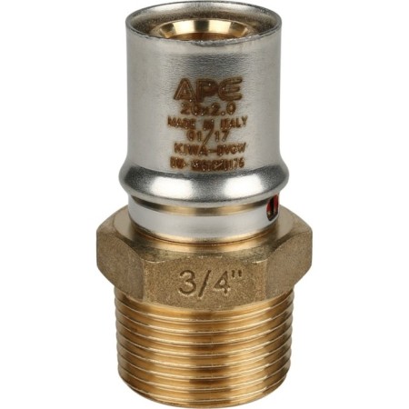 Stout SFP-0001-003420, 3/4 "x 20 mm, external threads, brass-2