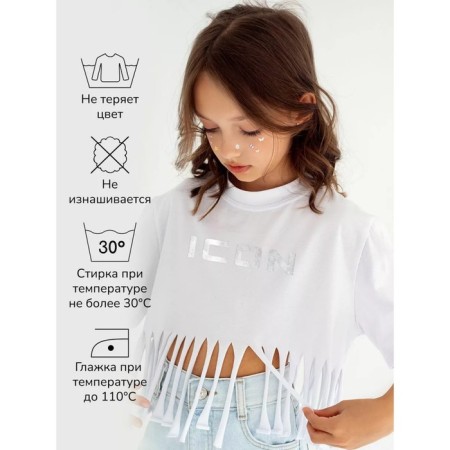 T -shirt for girls, height 152 cm, white color-4