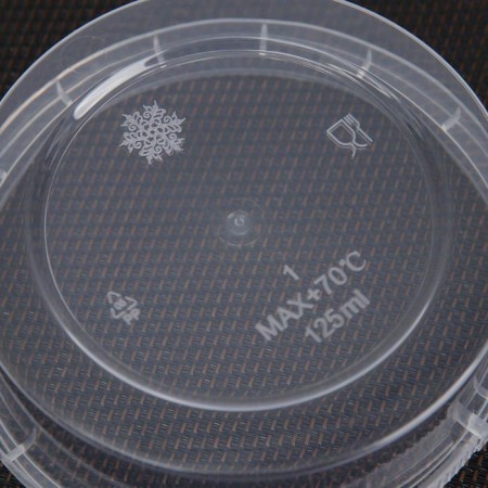 Container plastic disposable "Round", 125 ml, 9.3 cm with a control lock, the color is transparent-2