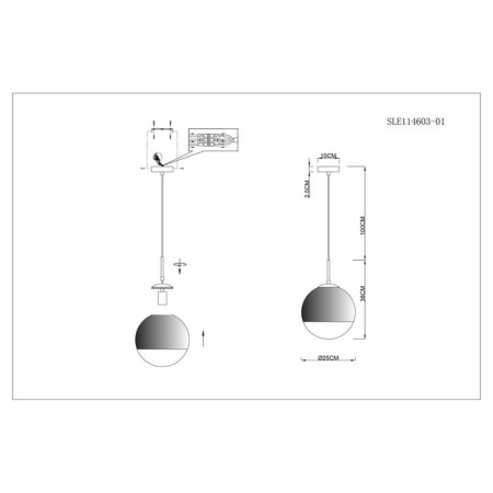 Suspension EVOLUCE. Sle114603-01. BOFFI. 1x60 W, E27, 25x25x36 cm, chromium color-5