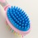 Bilateral brush - comb with wavy teeth, middle, 6 x 19 cm, pink