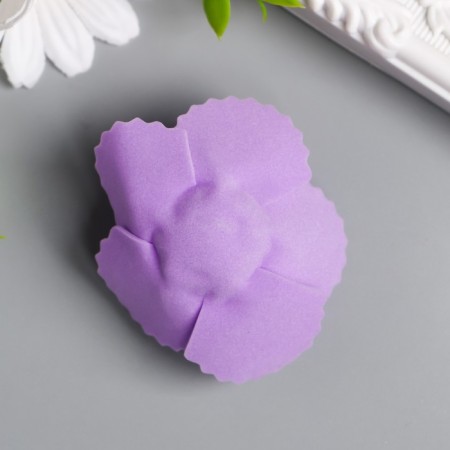 Decor for creativity "Violet rose with wavy petals" d = 5 cm-1