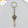 Metal keychain "Key - Crown" bronze 1.9x5.6 cm