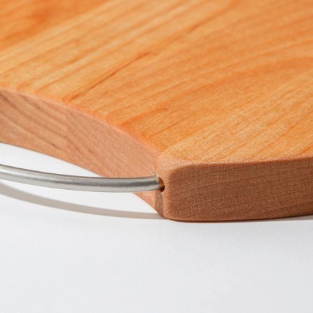 Groot board with a metal handle ADELICA, D = 20 × 1.8 cm, saturated with mineral oil, birch-2