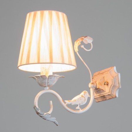 Bra "Laurent" 1x40W E14 white+gold 30x15x30 cm.-2