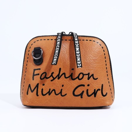 Cross-Bodi Bag on a zipper, brown color