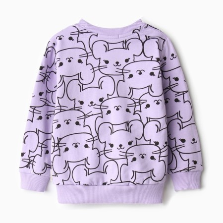 Sweatshirt for girls, lilac color, height 98 cm-4