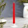Antique candle, 2.2x 25 cm, lacquered red