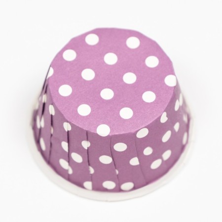 Muffin baking uniform, purple in white peas, 3.8 x 3 cm-2