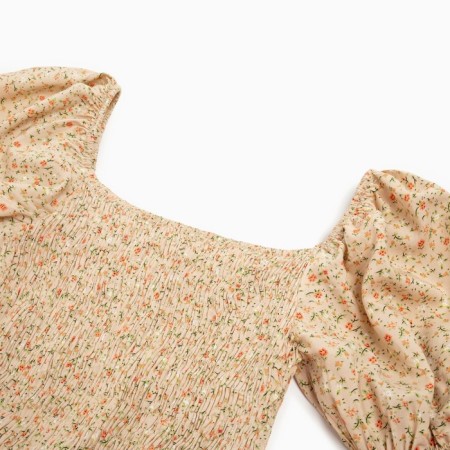 Women's dress minku: enjoy is beige color, size 48-8