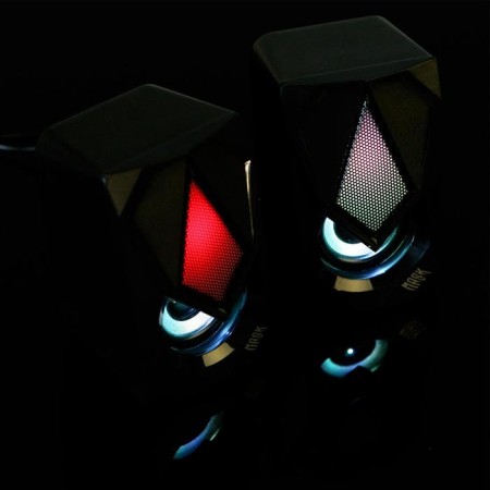 Computer speakers 2.0 Qumo Mask AS004, 2x5 W, USB, RGB backlight, black-5