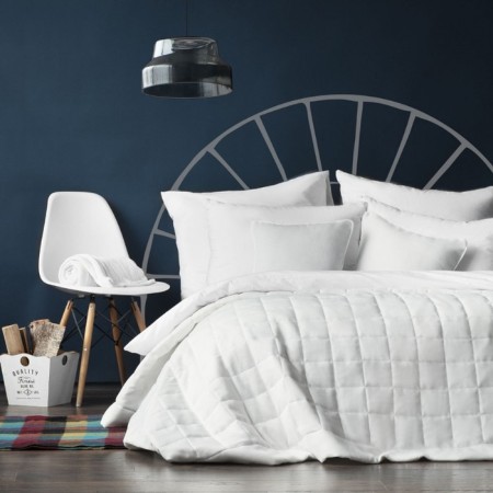 Jerry set: a cover 230 x 250 cm, pillowcase 45 x 45 cm - 2 pcs, white color