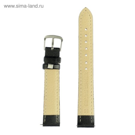 Solomon watch strap, 16 mm, genuine leather, L-20 cm, black-2