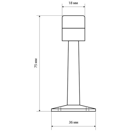 The door limiter "Standard" 3055 GP, direct European desk, color gold-1