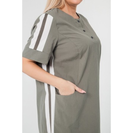 Female dress, size 54, green color-5