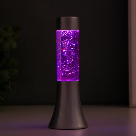 Lumber "Brill of Cylinder" LED, LAVA, sparkle, from batteries 3HLR44 silver 18 cm Risalux-2