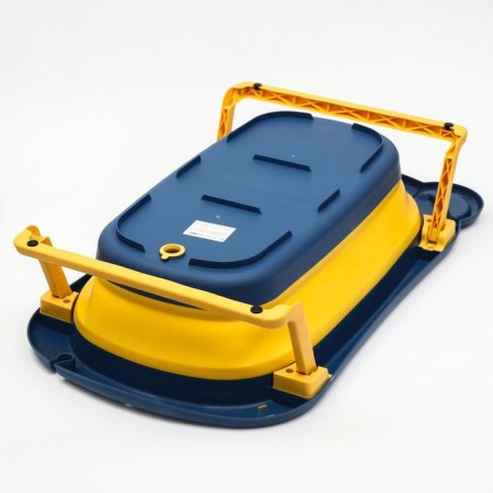 Bath Bath Folding with a drain, "Bear", 83 cm., Blue color-4