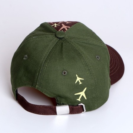 Children's cap for the boy Military, the color is green, Rr. 54-5