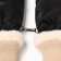 Women's mittens minku, black color, 25 cm