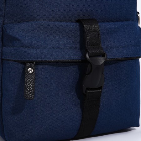 Male bag over the shoulder, textura, textiles, blue color-3