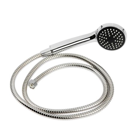 ACCOONA A7182F bath mixer, two -wound, with shower, silumin, black/chrome-3
