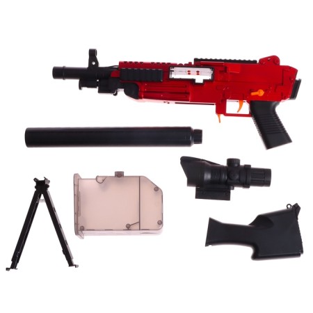 Machine gun "Godzilio", shooting, sleeves fly apart, battery-14