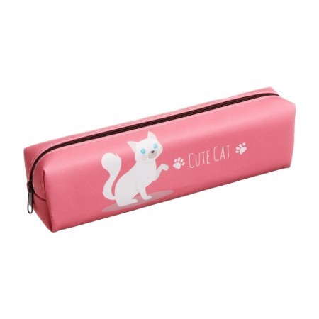 School Penal "Cat" on lightning, pink