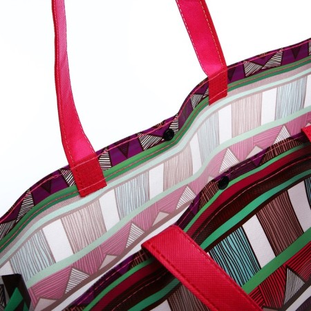 The bag is economic on the button, the color of raspberry/multi -colored-2