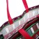 The bag is economic on the button, the color of raspberry/multi -colored