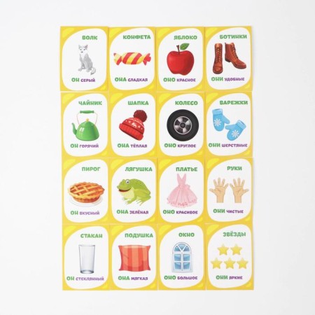 The training cards “He, she, it, they,” we study the pronouns, 16 pcs.-1