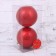 Set of balls plastic D-10 cm, 2 pcs "gloss" red